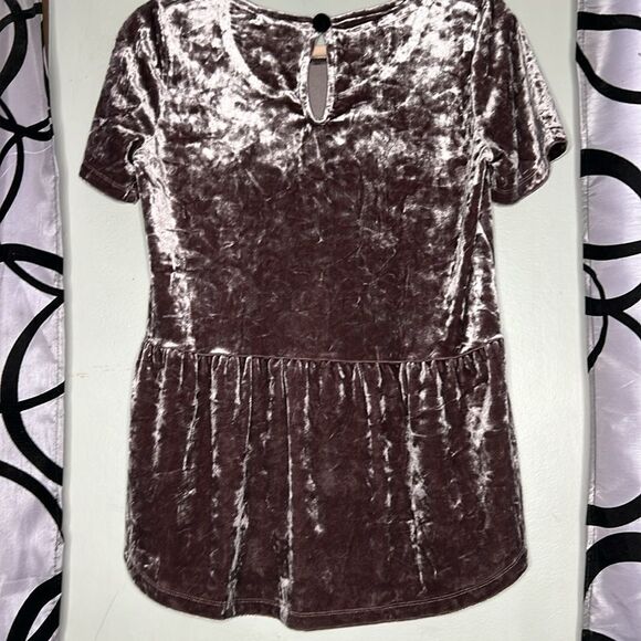 Pleione plum color crushed velvet top - Picture 7 of 9